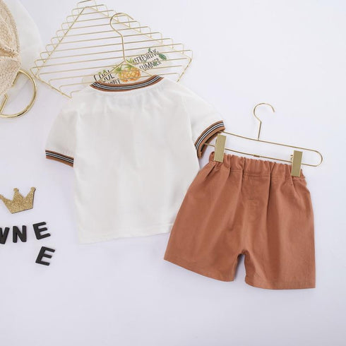 Boys summer cartoon short sleeve two-piece set